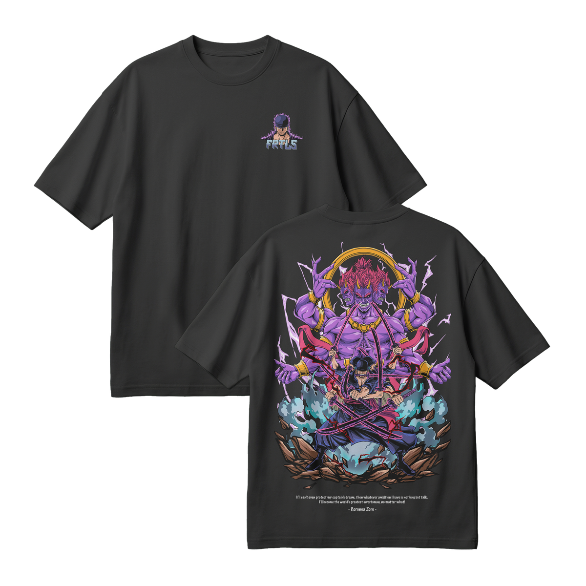 Anime One Piece Roronoa Zoro Oversized T-Shirt - RZM002