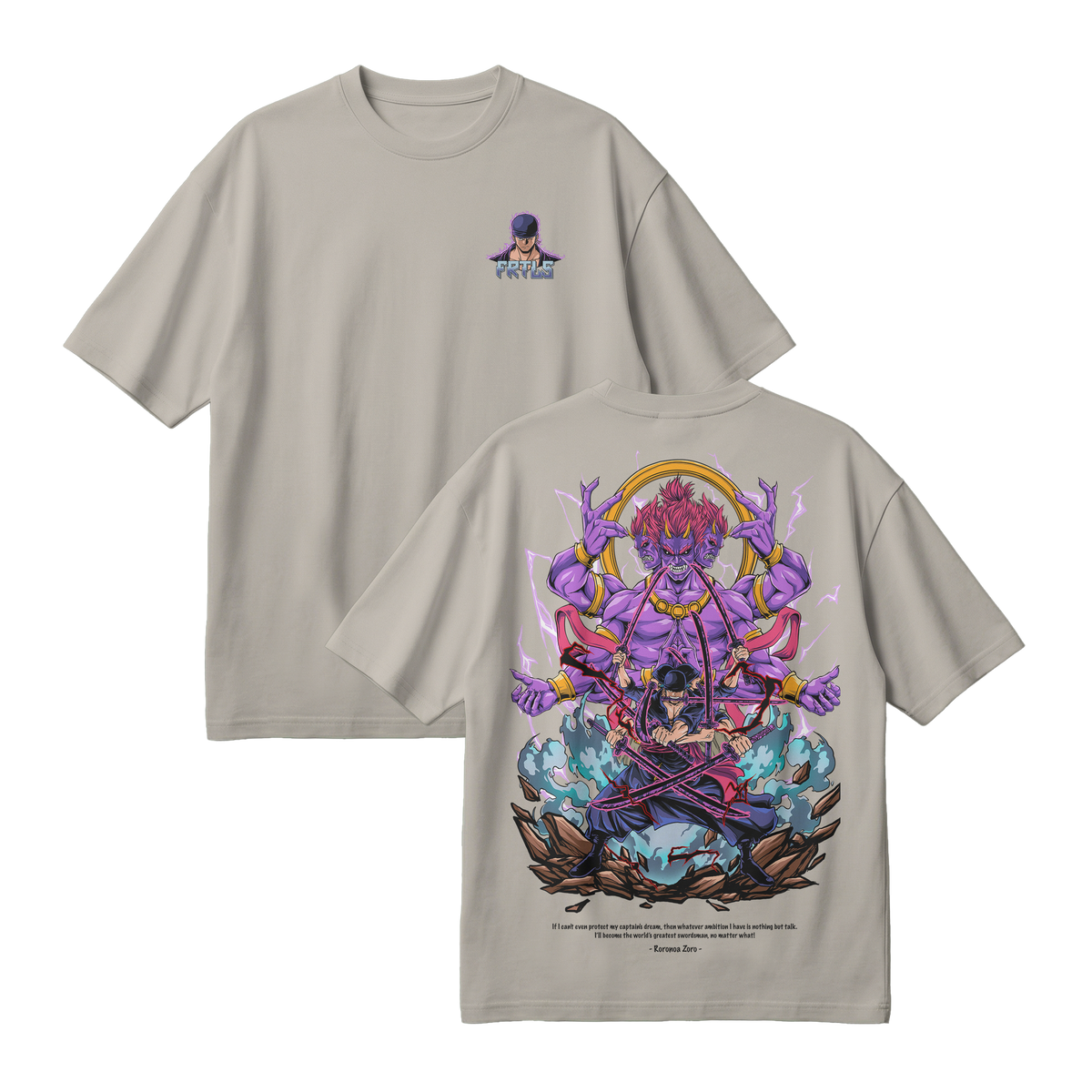 Anime One Piece Roronoa Zoro Oversized T-Shirt - RZM002