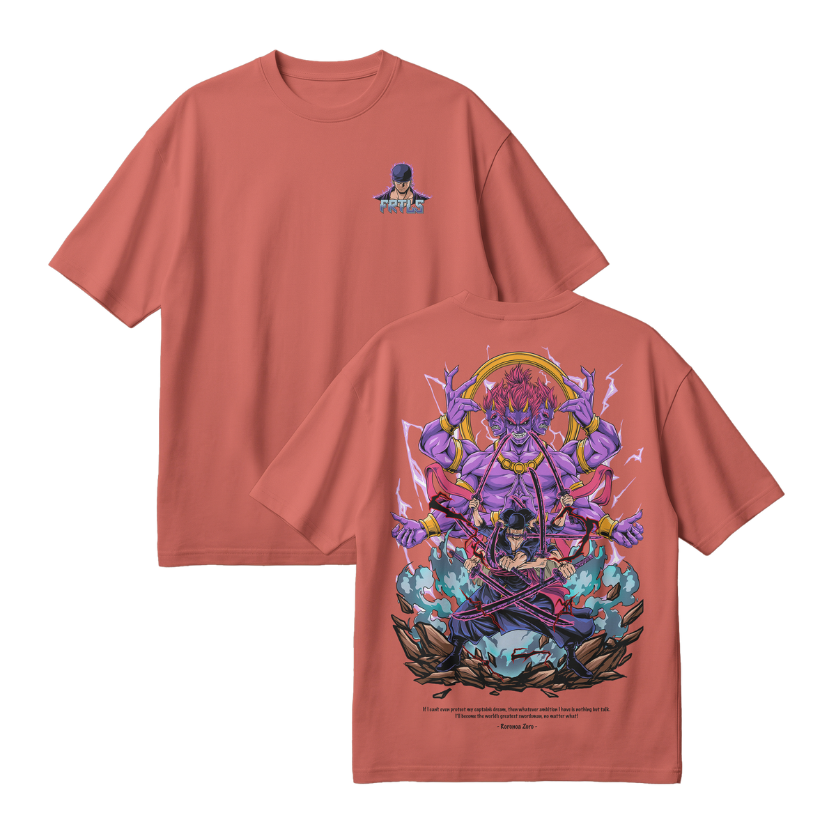 Anime One Piece Roronoa Zoro Oversized T-Shirt - RZM002