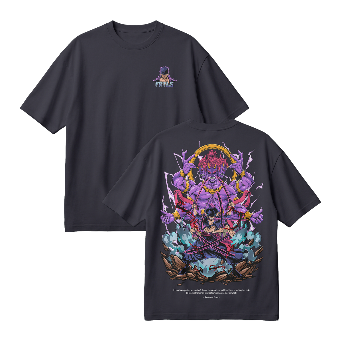 Anime One Piece Roronoa Zoro Oversized T-Shirt - RZM002
