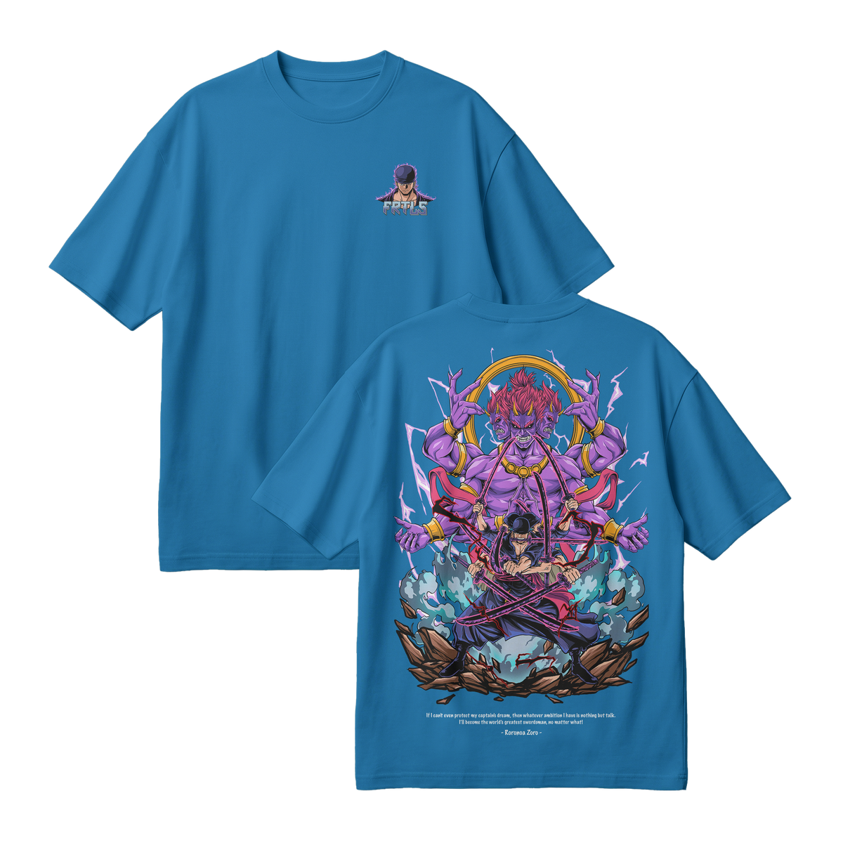 Anime One Piece Roronoa Zoro Oversized T-Shirt - RZM002