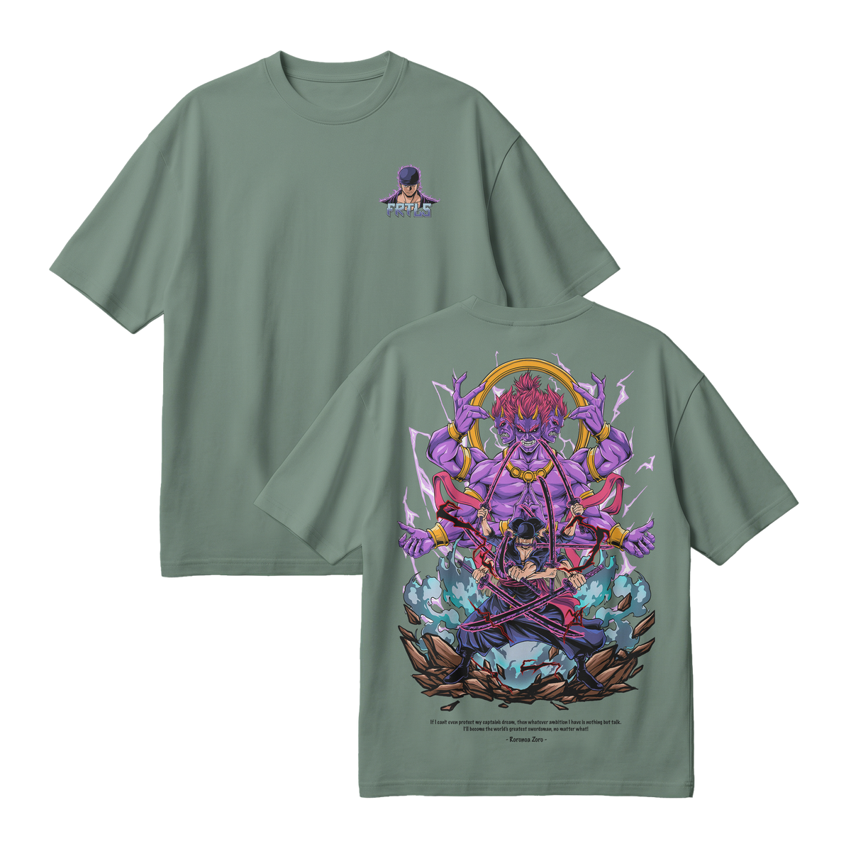 Anime One Piece Roronoa Zoro Oversized T-Shirt - RZM002