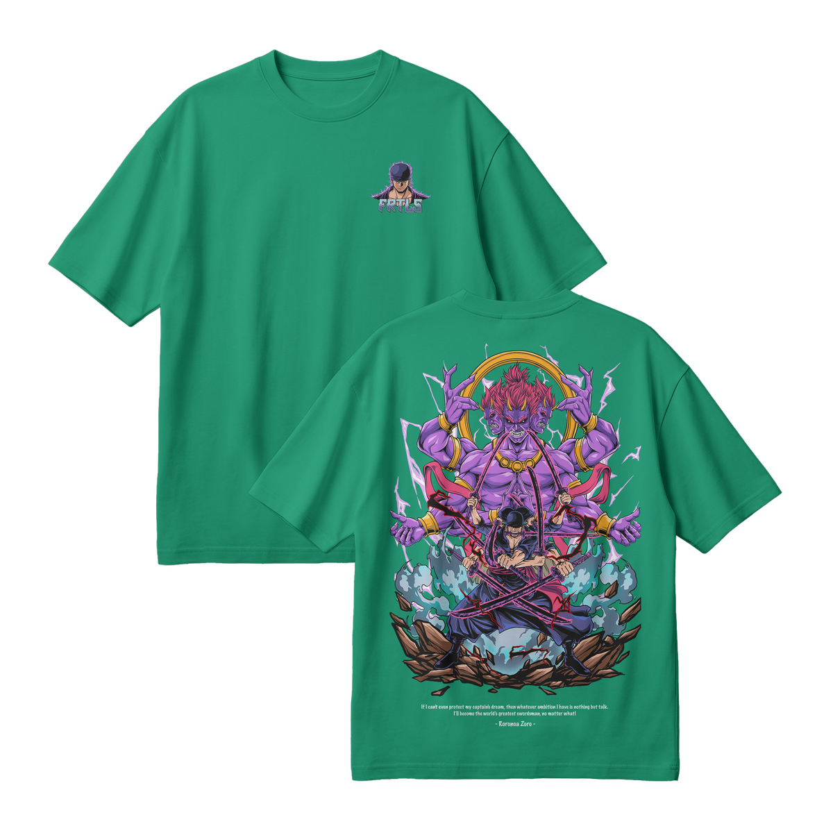 Anime One Piece Roronoa Zoro Oversized T-Shirt - RZM002