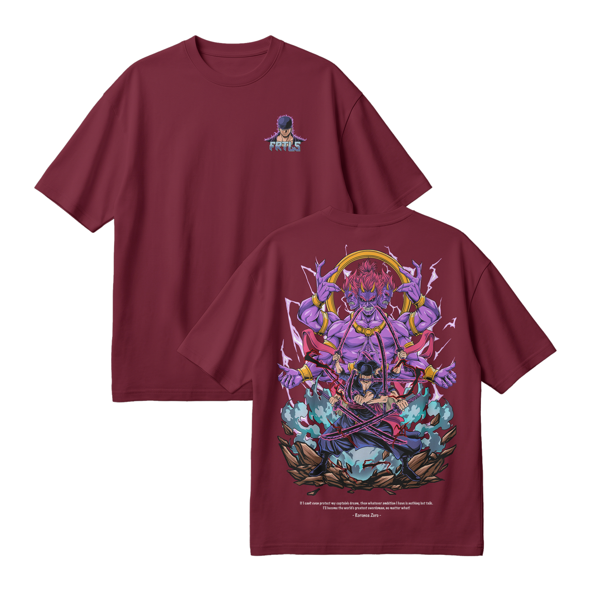 Anime One Piece Roronoa Zoro Oversized T-Shirt - RZM002