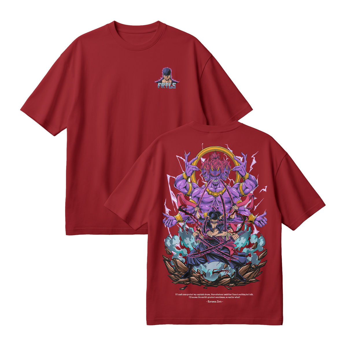 Anime One Piece Roronoa Zoro Oversized T-Shirt - RZM002
