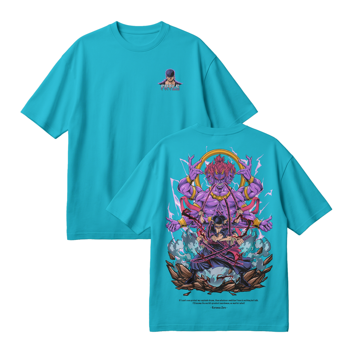 Anime One Piece Roronoa Zoro Oversized T-Shirt - RZM002