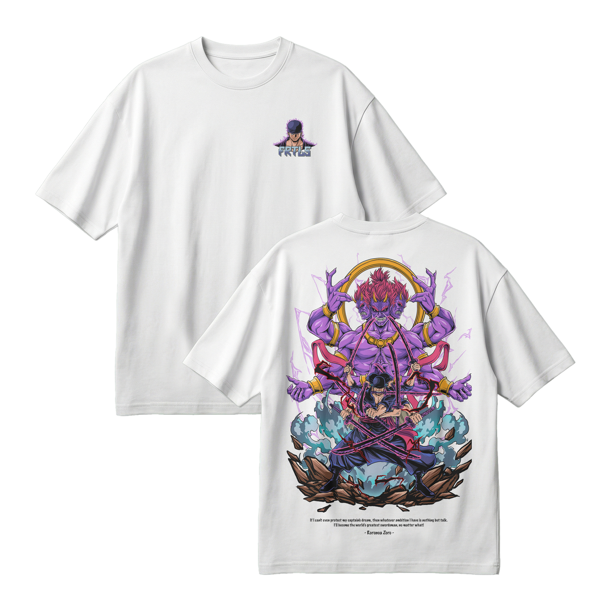 Anime One Piece Roronoa Zoro Oversized T-Shirt - RZM002
