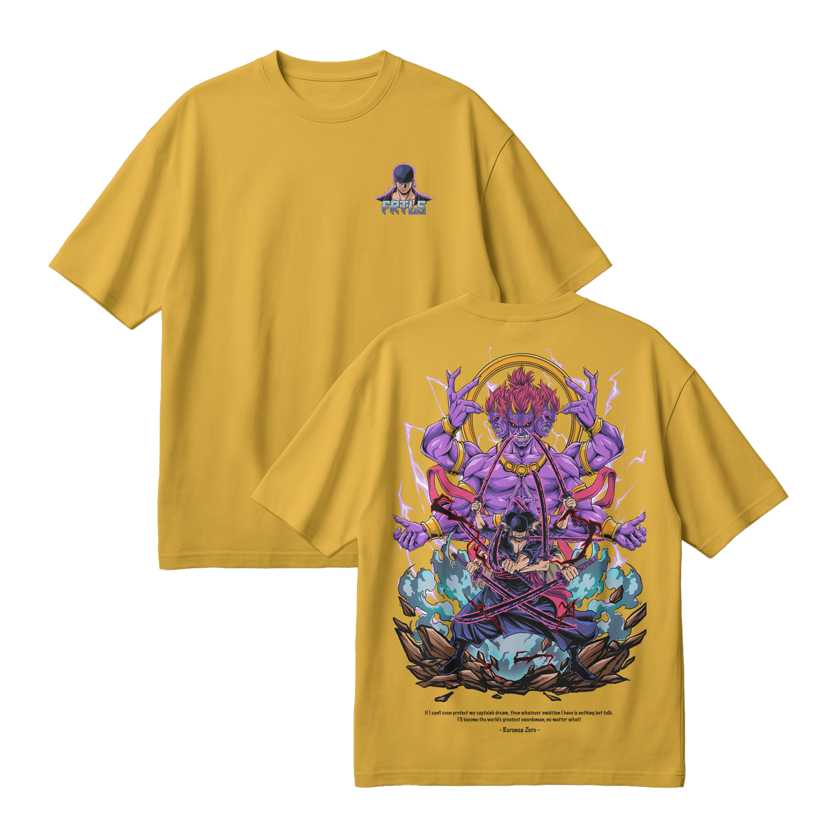 Anime One Piece Roronoa Zoro Oversized T-Shirt - RZM002