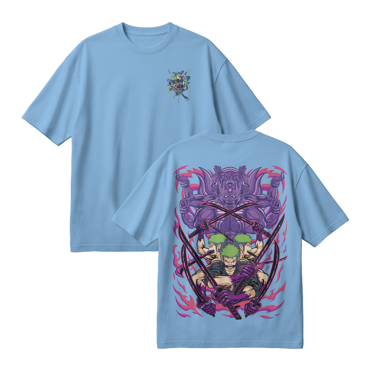 Anime One Piece Roronoa Zoro Oversized T-Shirt - RZM004