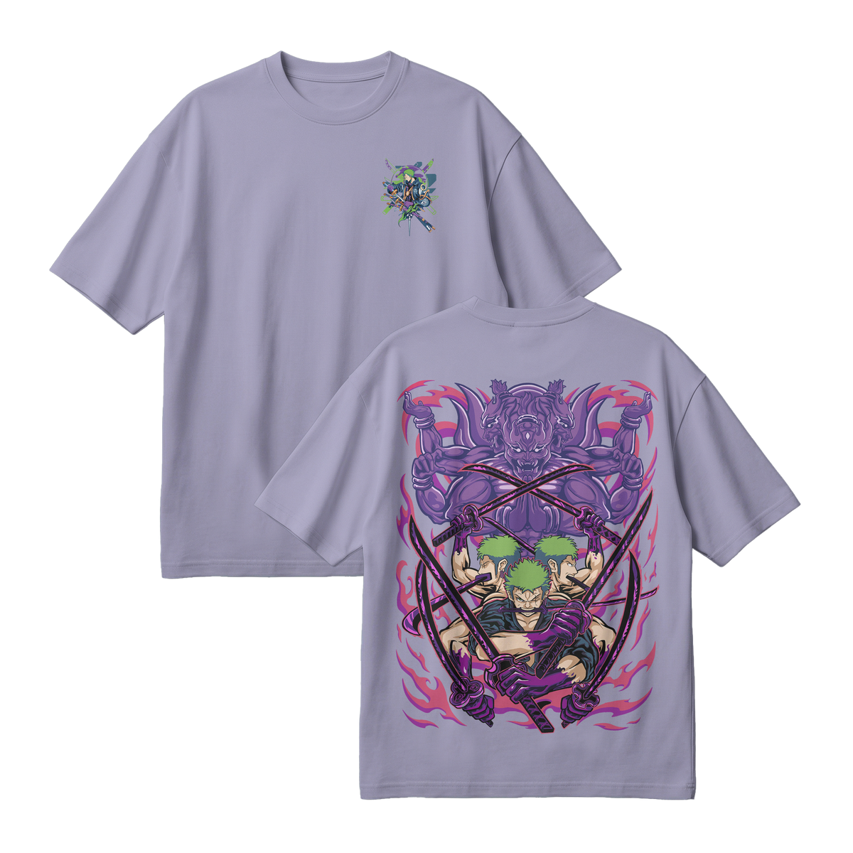 Anime One Piece Roronoa Zoro Oversized T-Shirt - RZM004
