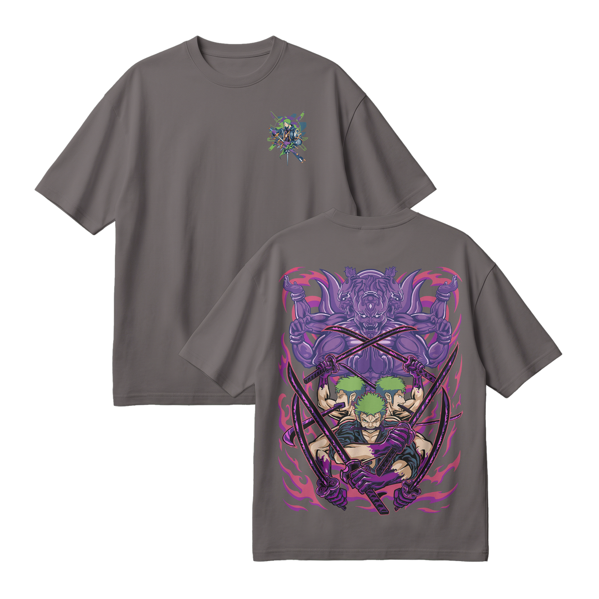 Anime One Piece Roronoa Zoro Oversized T-Shirt - RZM004