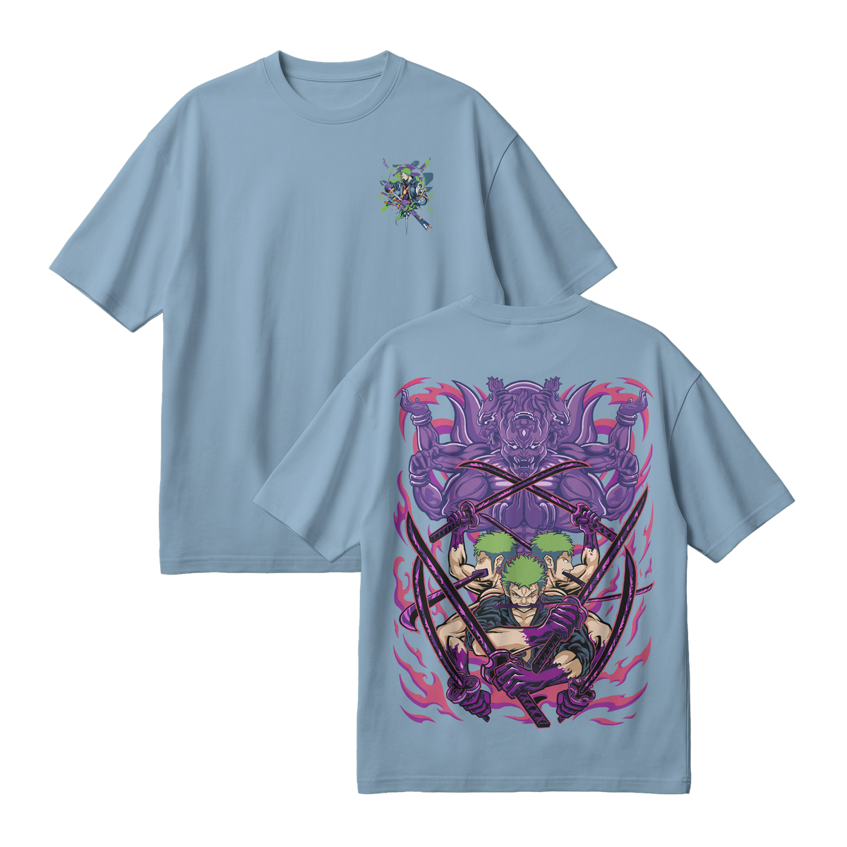 Anime One Piece Roronoa Zoro Oversized T-Shirt - RZM004