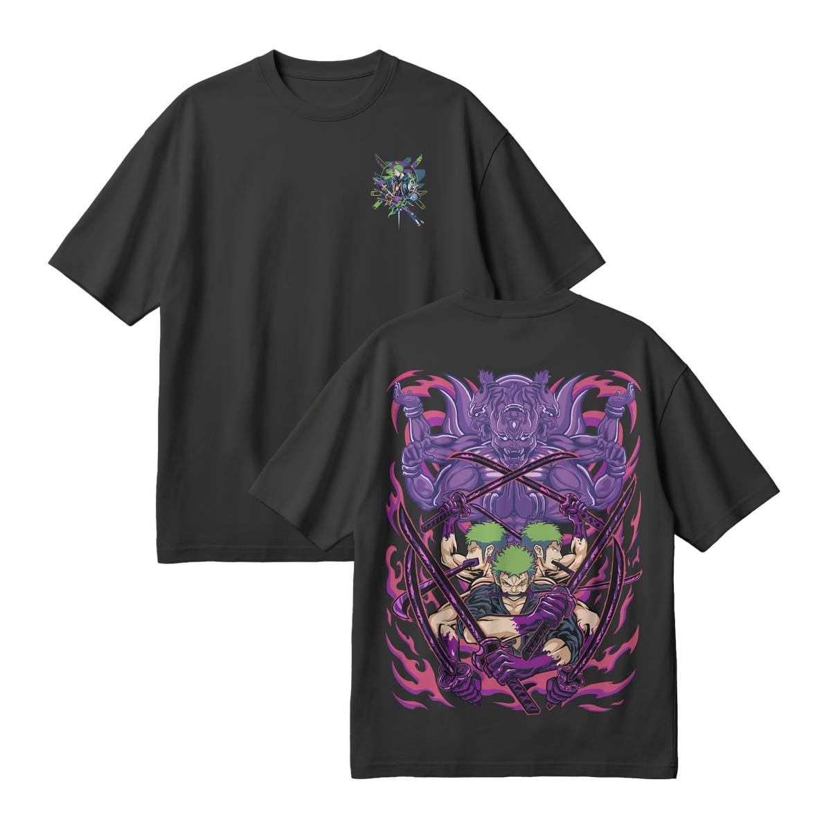 Anime One Piece Roronoa Zoro Oversized T-Shirt - RZM004