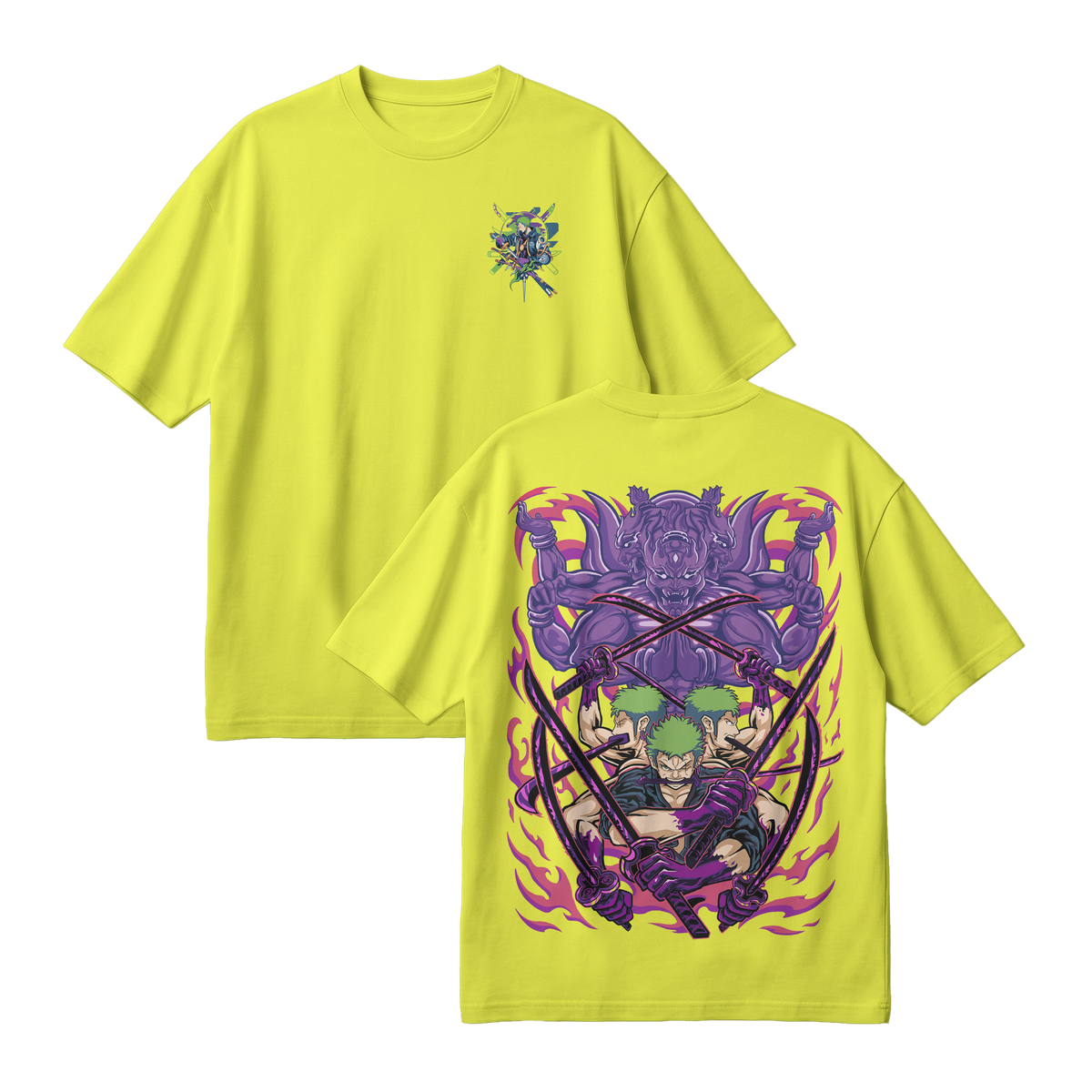 Anime One Piece Roronoa Zoro Oversized T-Shirt - RZM004