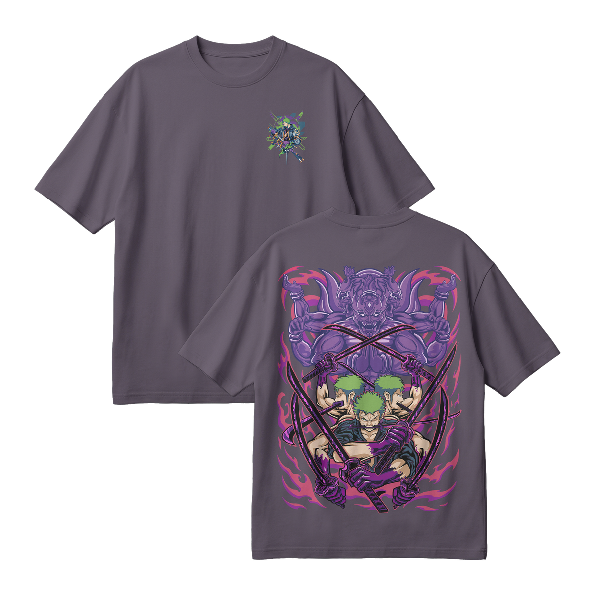 Anime One Piece Roronoa Zoro Oversized T-Shirt - RZM004