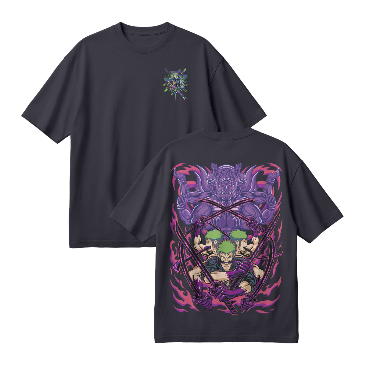 Anime One Piece Roronoa Zoro Oversized T-Shirt - RZM004