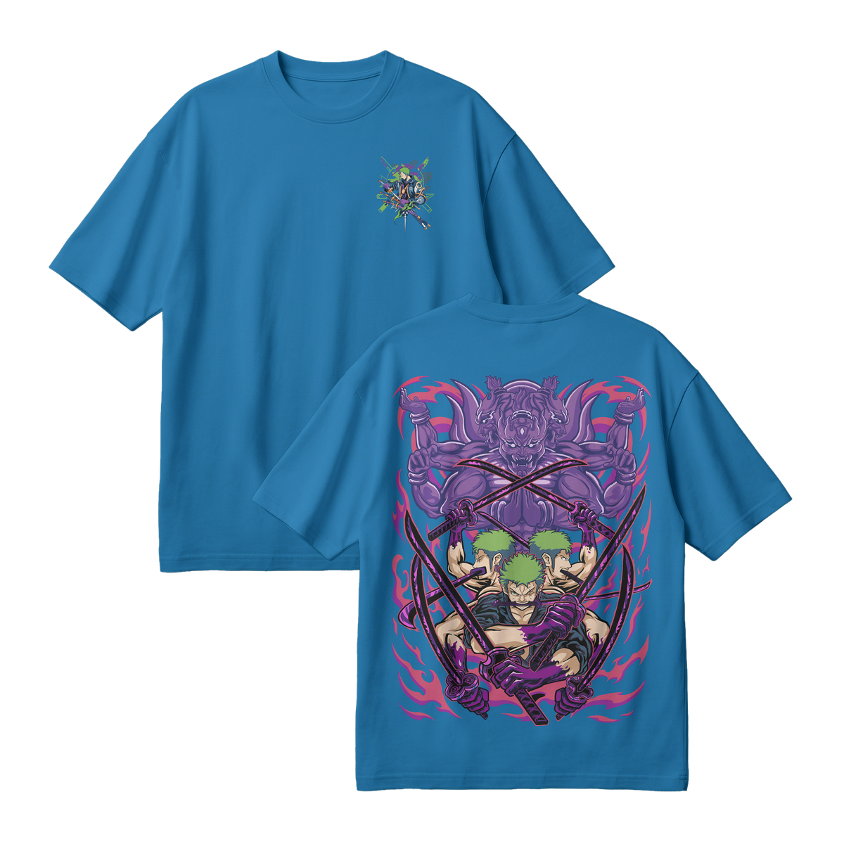 Anime One Piece Roronoa Zoro Oversized T-Shirt - RZM004