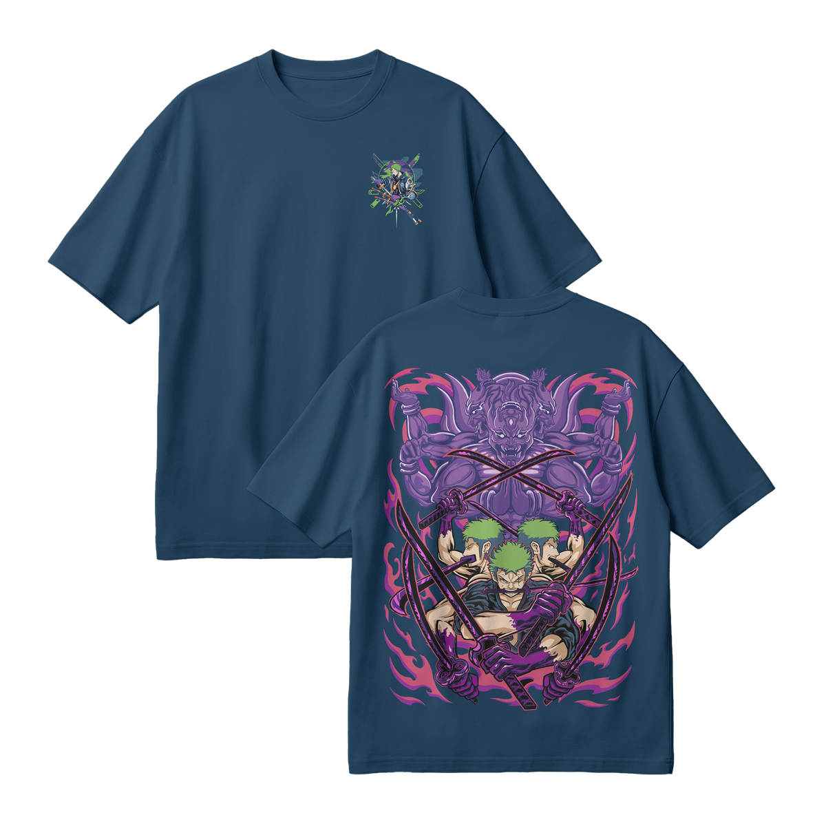 Anime One Piece Roronoa Zoro Oversized T-Shirt - RZM004