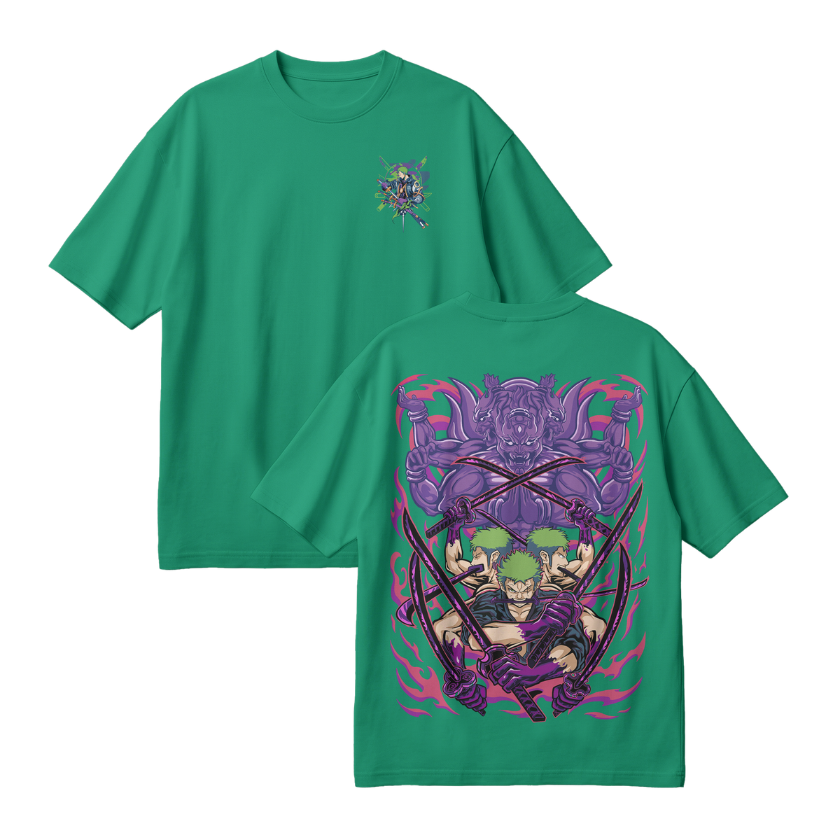 Anime One Piece Roronoa Zoro Oversized T-Shirt - RZM004
