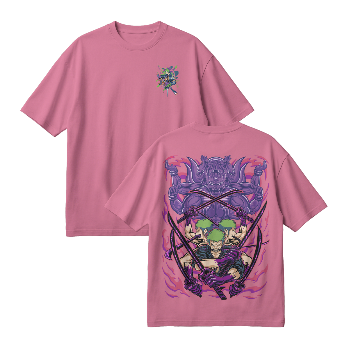Anime One Piece Roronoa Zoro Oversized T-Shirt - RZM004