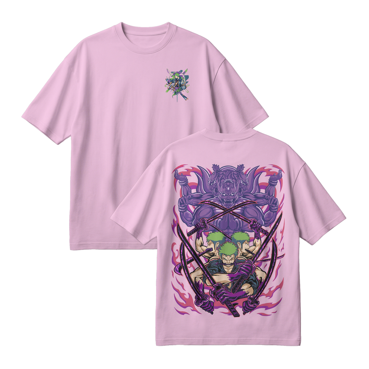 Anime One Piece Roronoa Zoro Oversized T-Shirt - RZM004