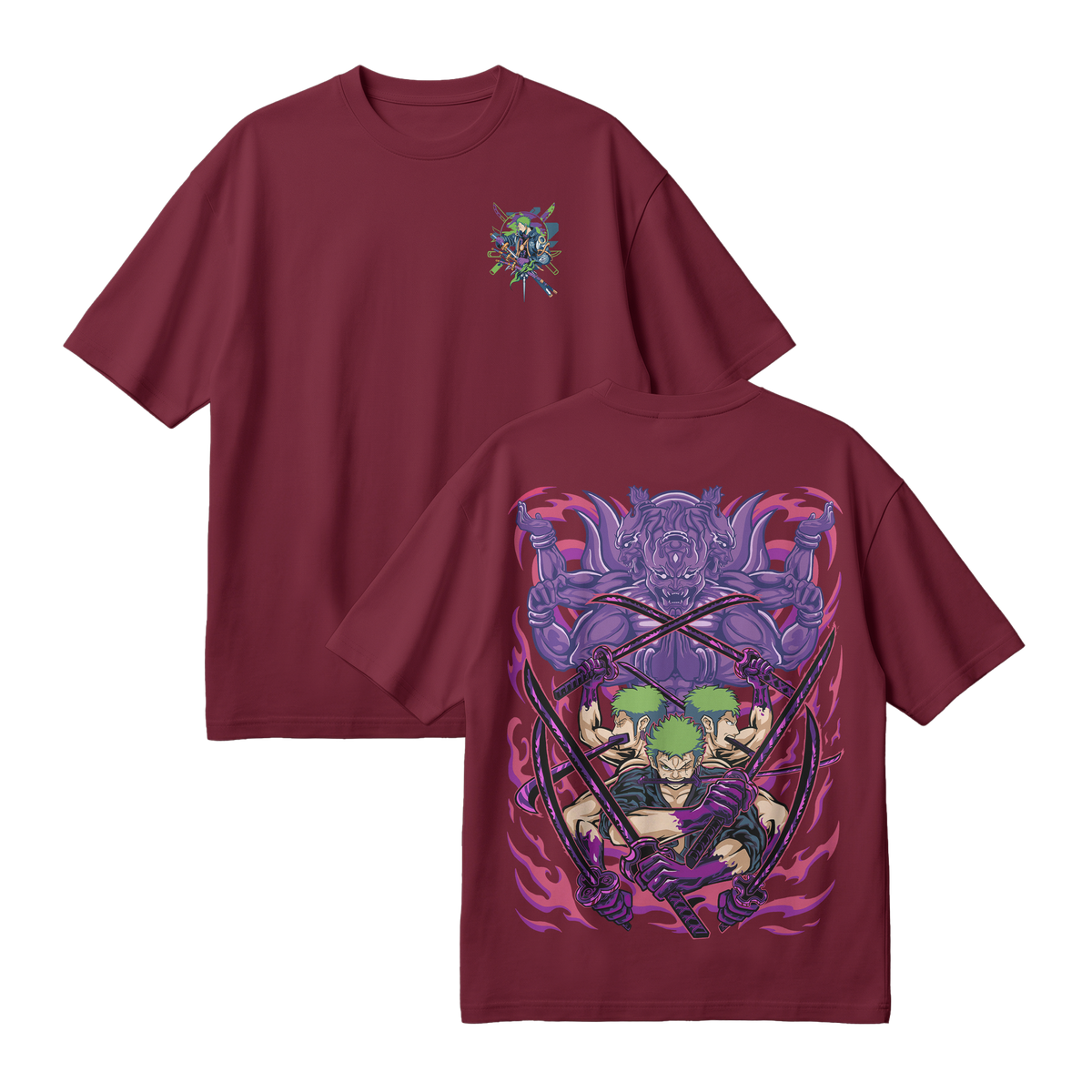 Anime One Piece Roronoa Zoro Oversized T-Shirt - RZM004