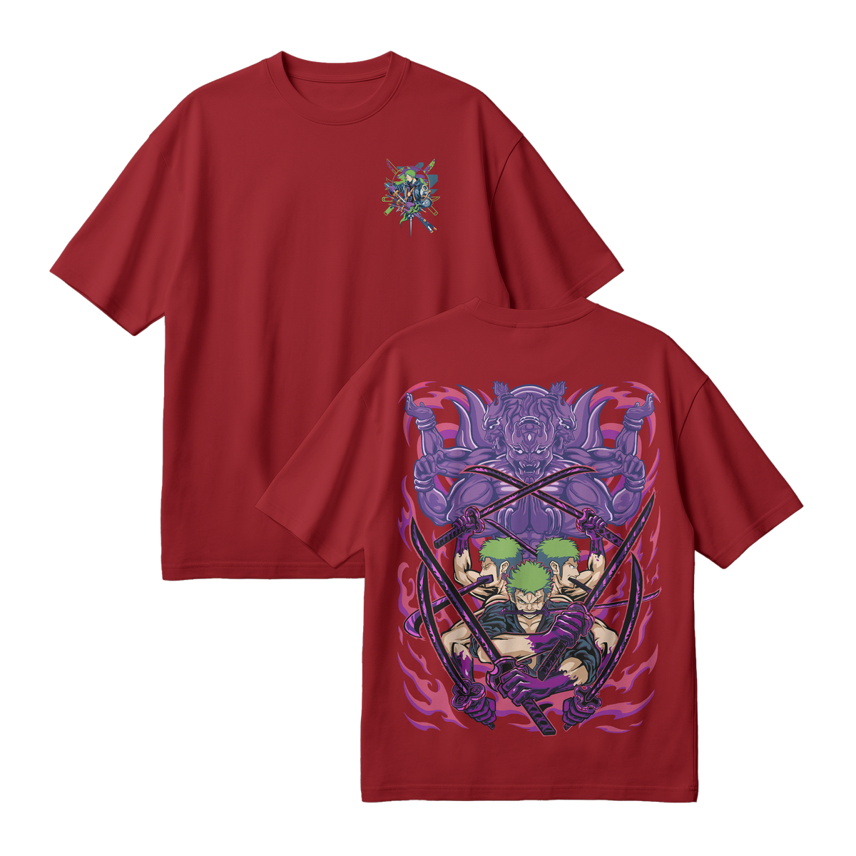 Anime One Piece Roronoa Zoro Oversized T-Shirt - RZM004