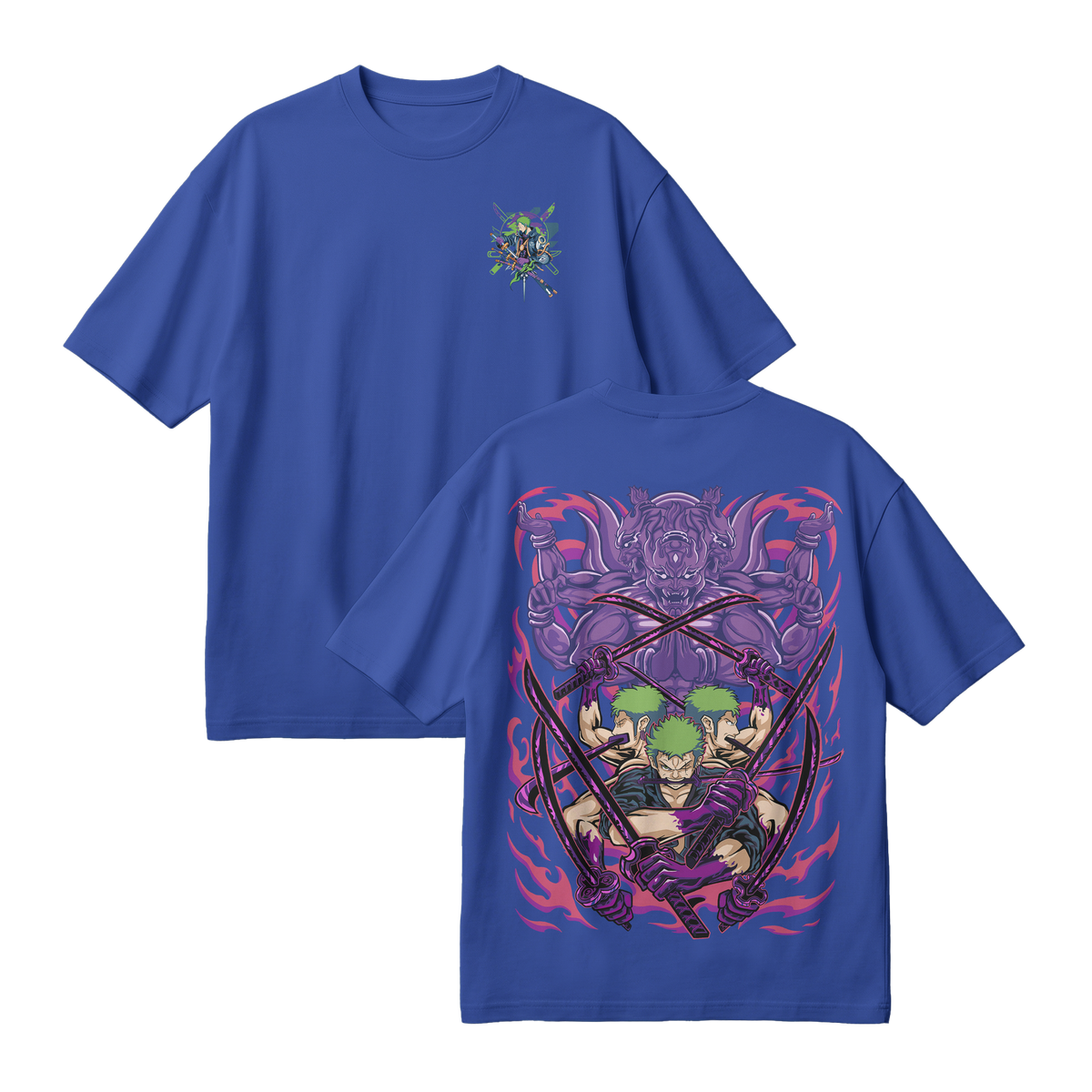 Anime One Piece Roronoa Zoro Oversized T-Shirt - RZM004