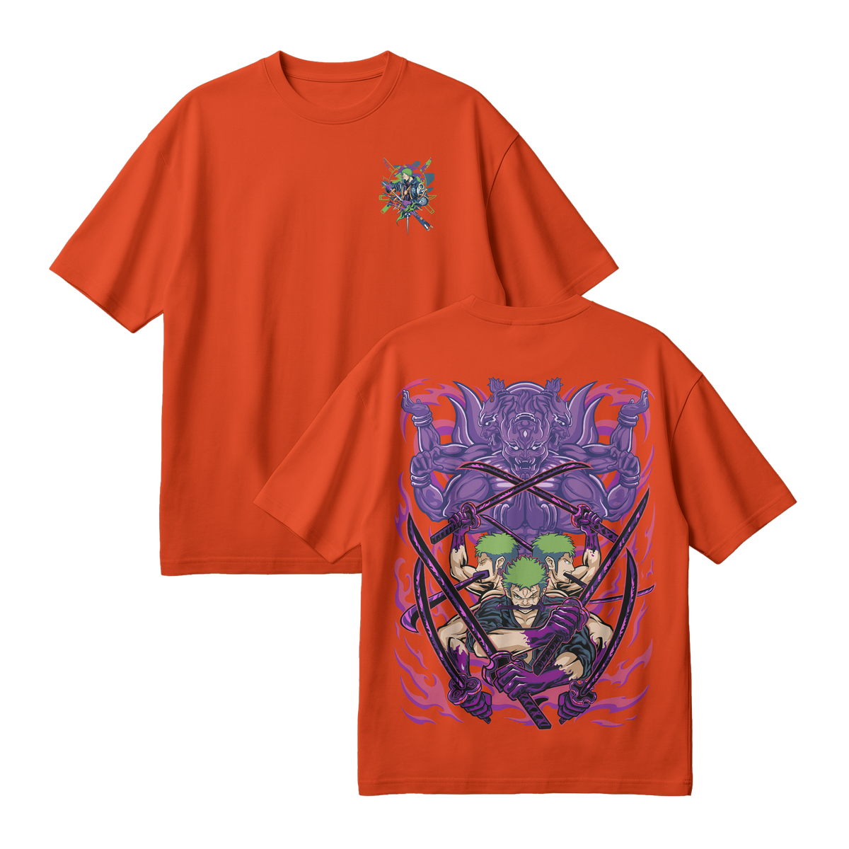 Anime One Piece Roronoa Zoro Oversized T-Shirt - RZM004