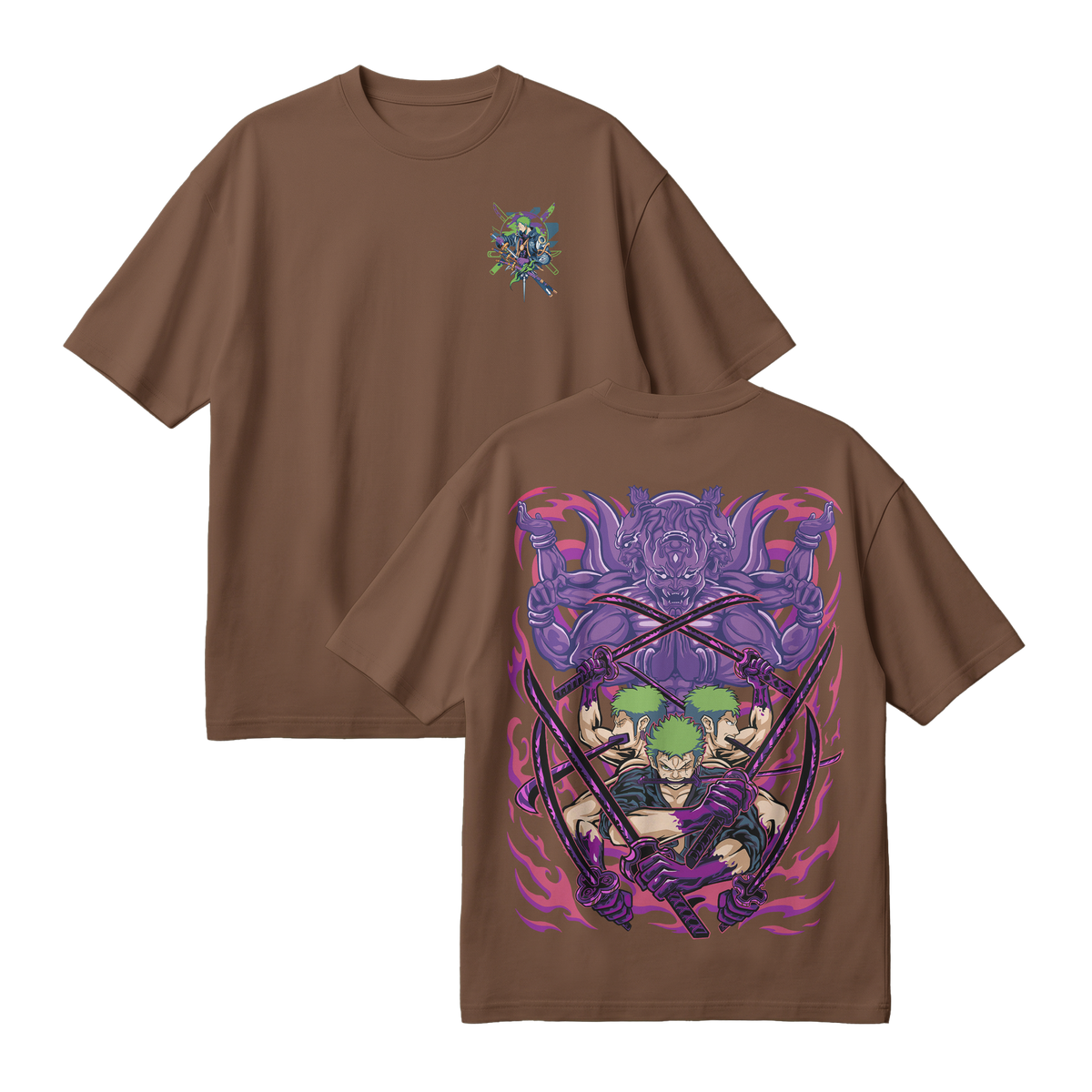Anime One Piece Roronoa Zoro Oversized T-Shirt - RZM004