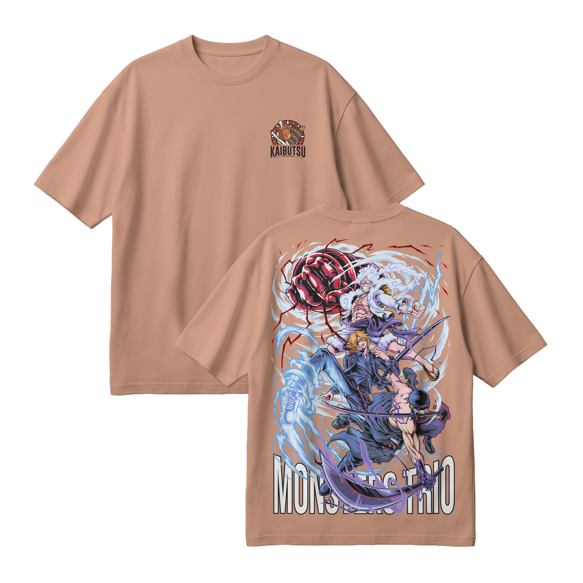 Anime One Piece Monster Trio Oversized T-Shirt - RZM009