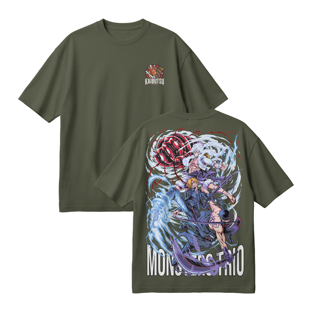 Anime One Piece Monster Trio Oversized T-Shirt - RZM009