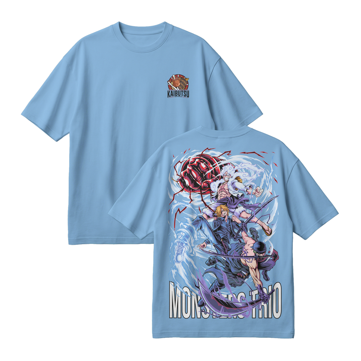 Anime One Piece Monster Trio Oversized T-Shirt - RZM009