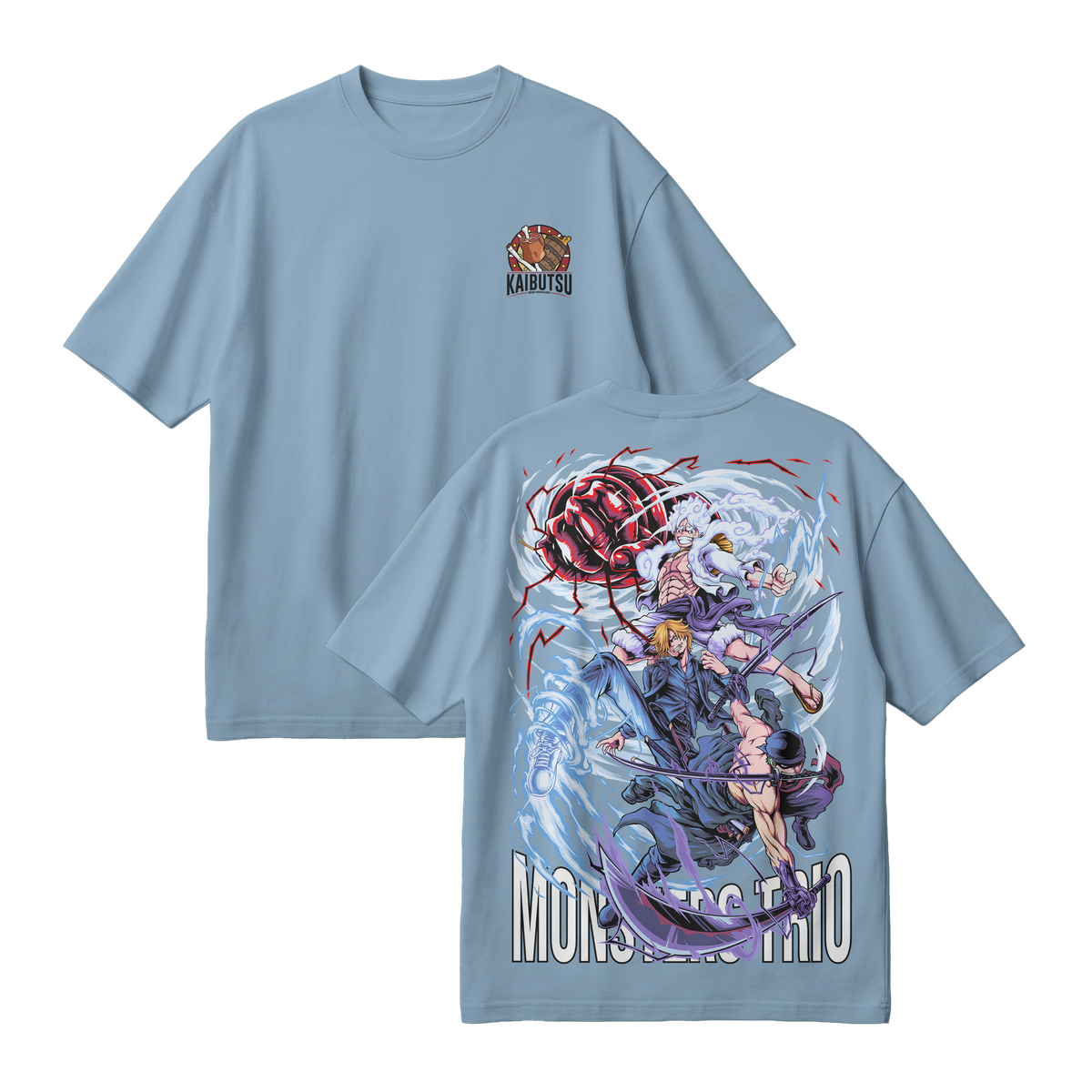 Anime One Piece Monster Trio Oversized T-Shirt - RZM009