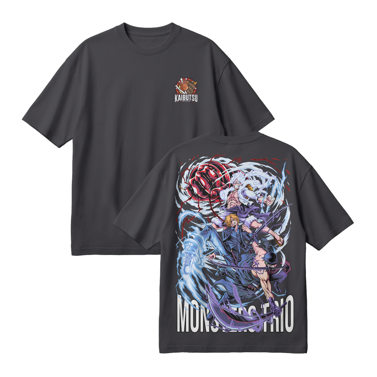 Anime One Piece Monster Trio Oversized T-Shirt - RZM009