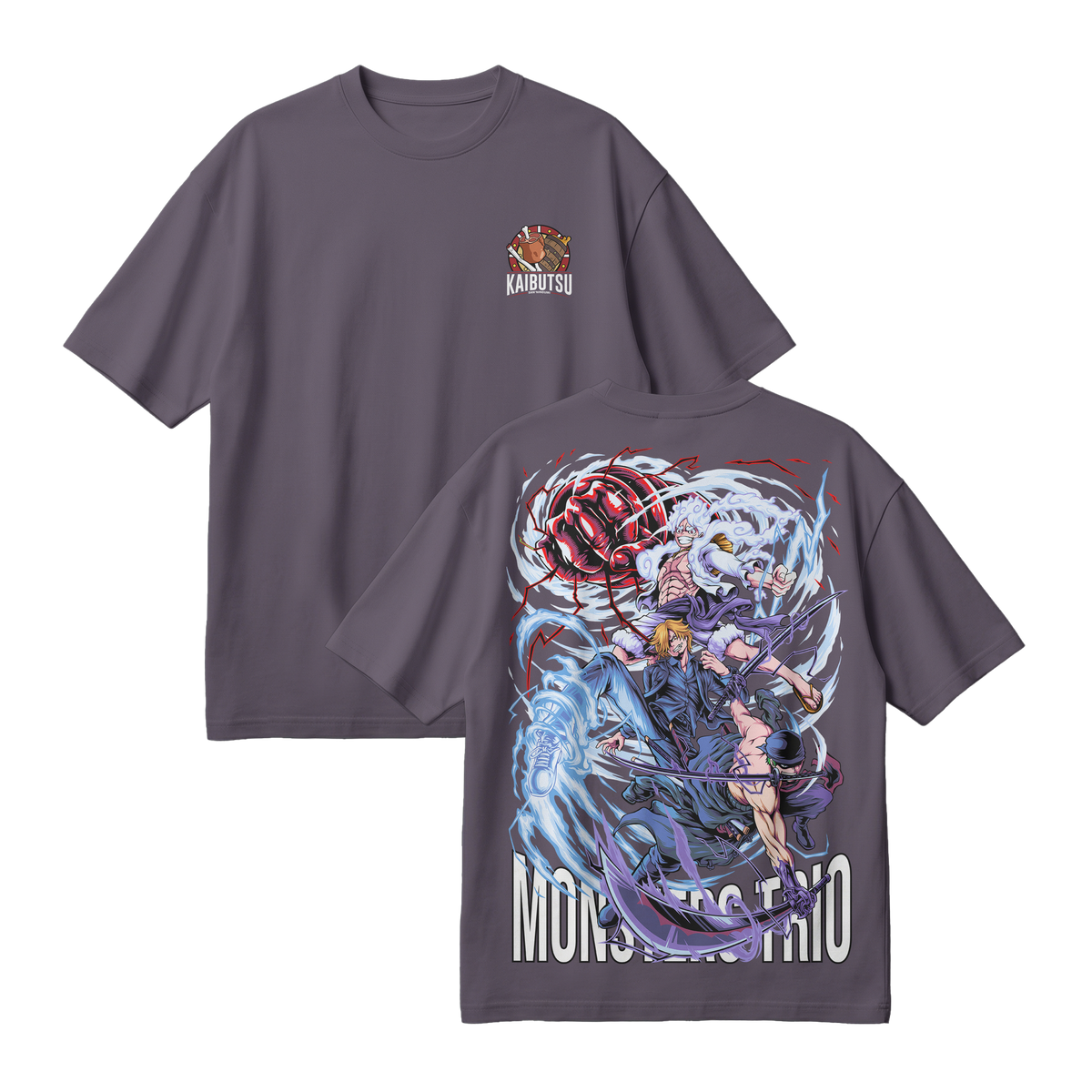 Anime One Piece Monster Trio Oversized T-Shirt - RZM009