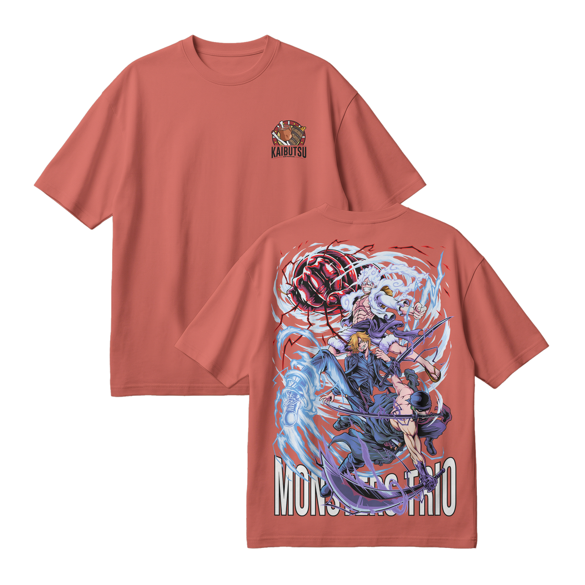 Anime One Piece Monster Trio Oversized T-Shirt - RZM009