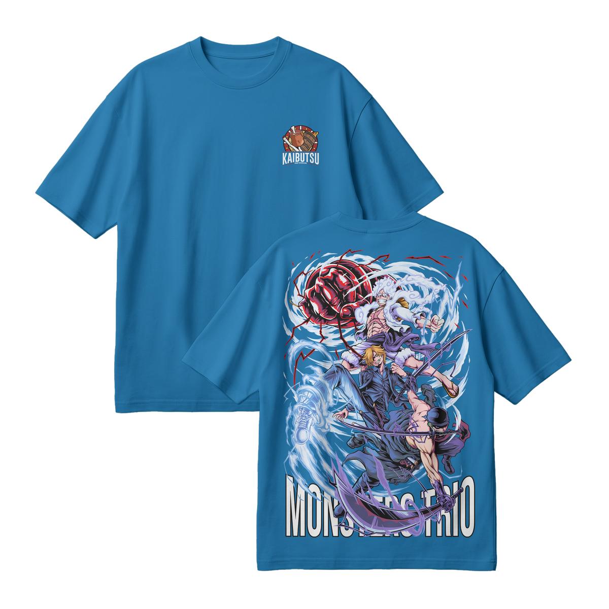 Anime One Piece Monster Trio Oversized T-Shirt - RZM009