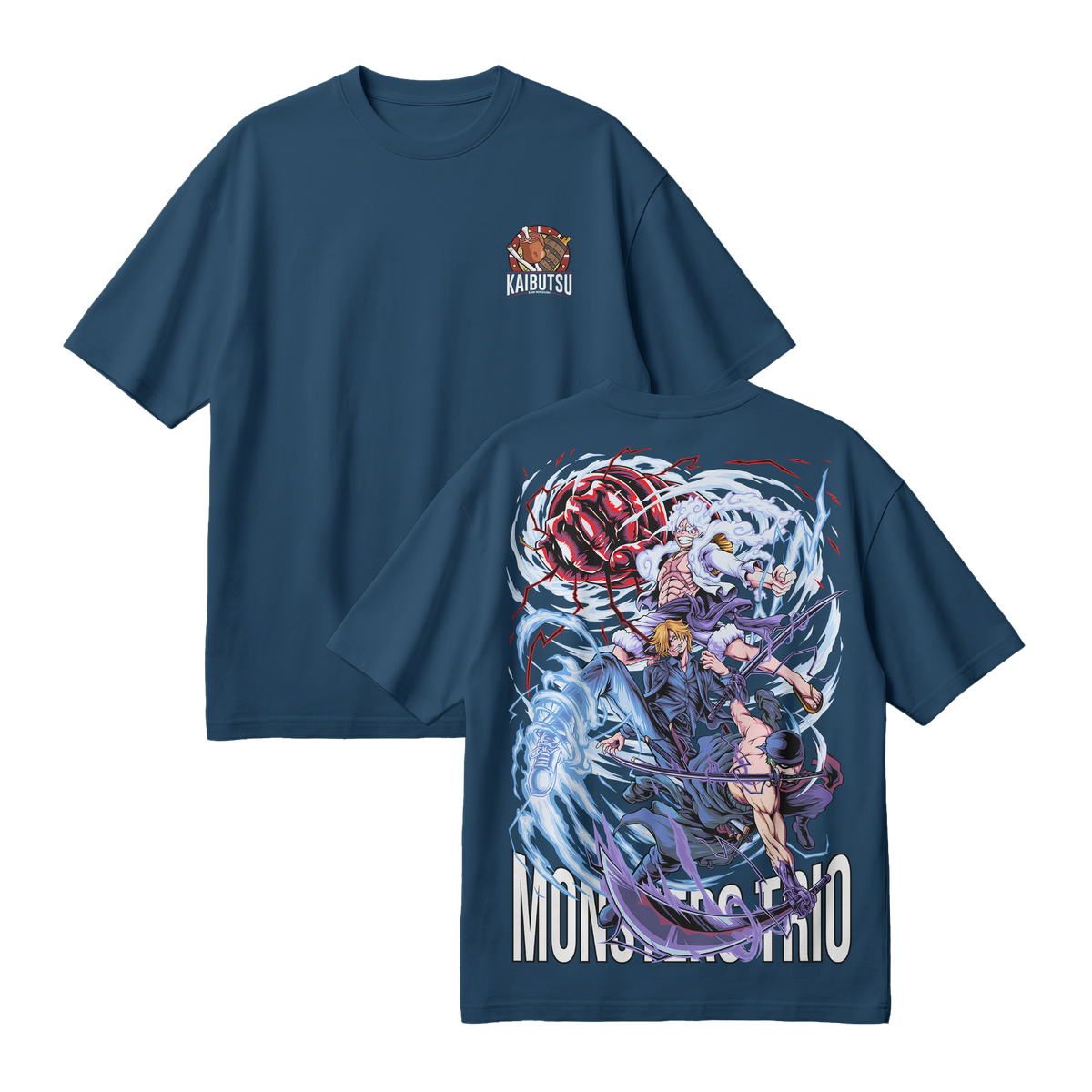 Anime One Piece Monster Trio Oversized T-Shirt - RZM009