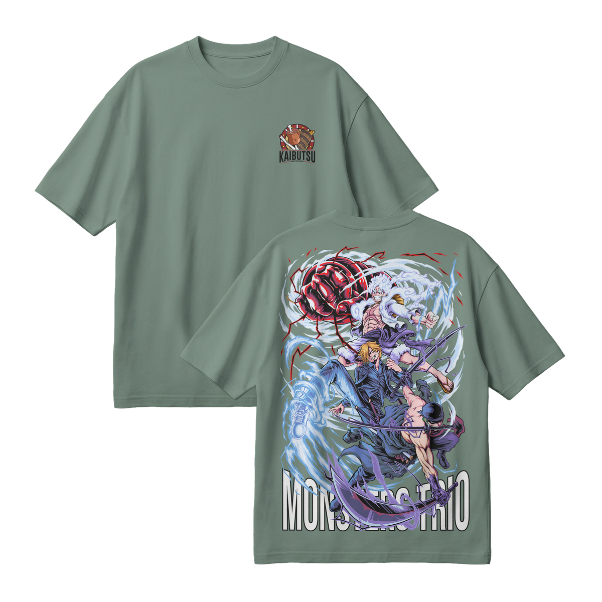 Anime One Piece Monster Trio Oversized T-Shirt - RZM009