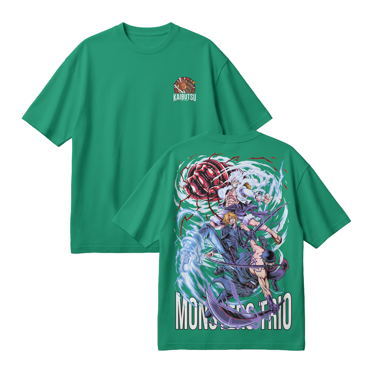 Anime One Piece Monster Trio Oversized T-Shirt - RZM009