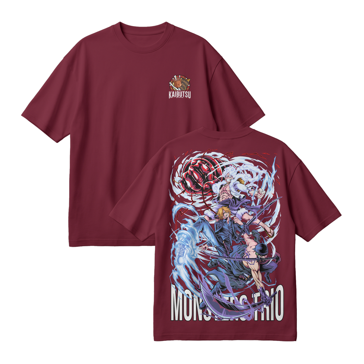 Anime One Piece Monster Trio Oversized T-Shirt - RZM009
