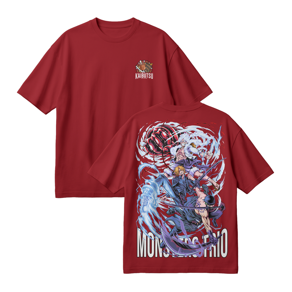 Anime One Piece Monster Trio Oversized T-Shirt - RZM009