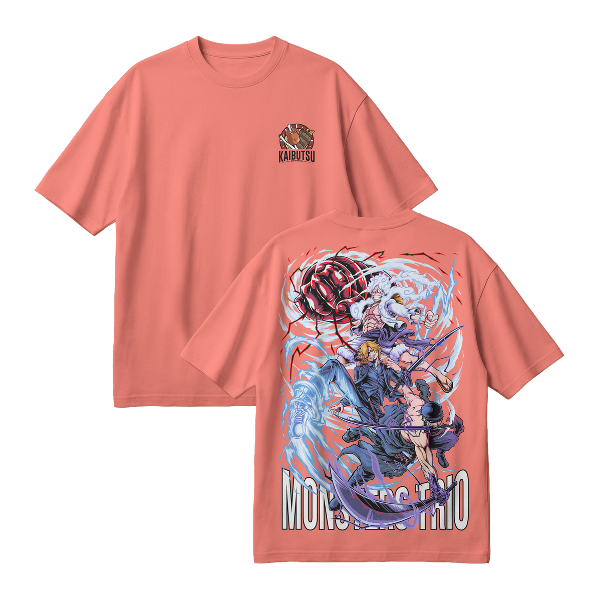 Anime One Piece Monster Trio Oversized T-Shirt - RZM009