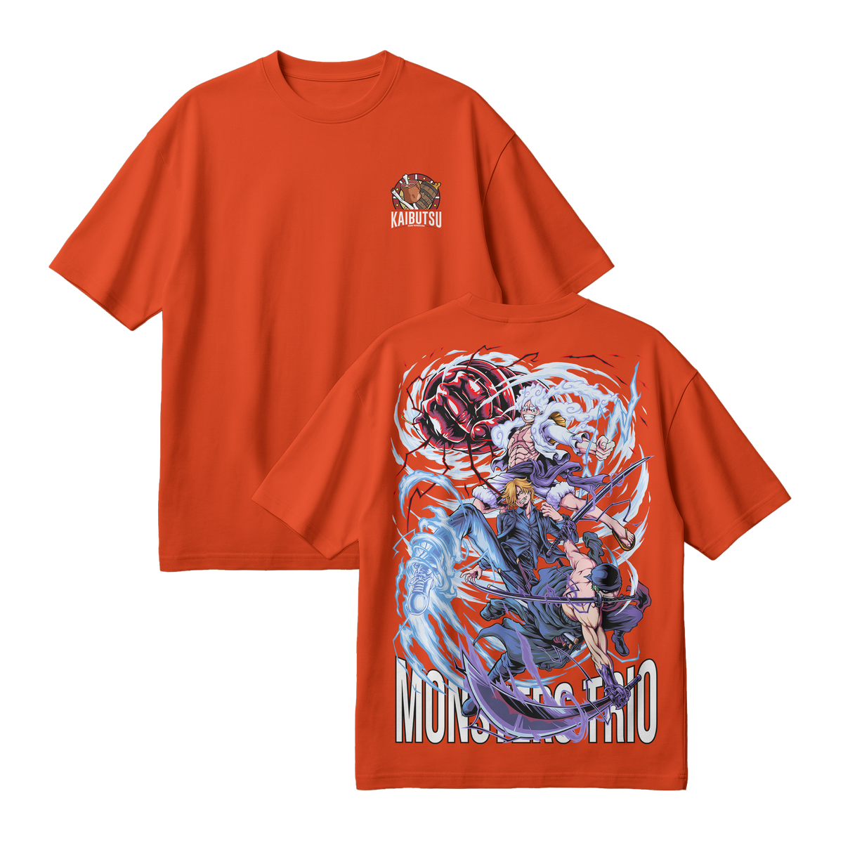 Anime One Piece Monster Trio Oversized T-Shirt - RZM009