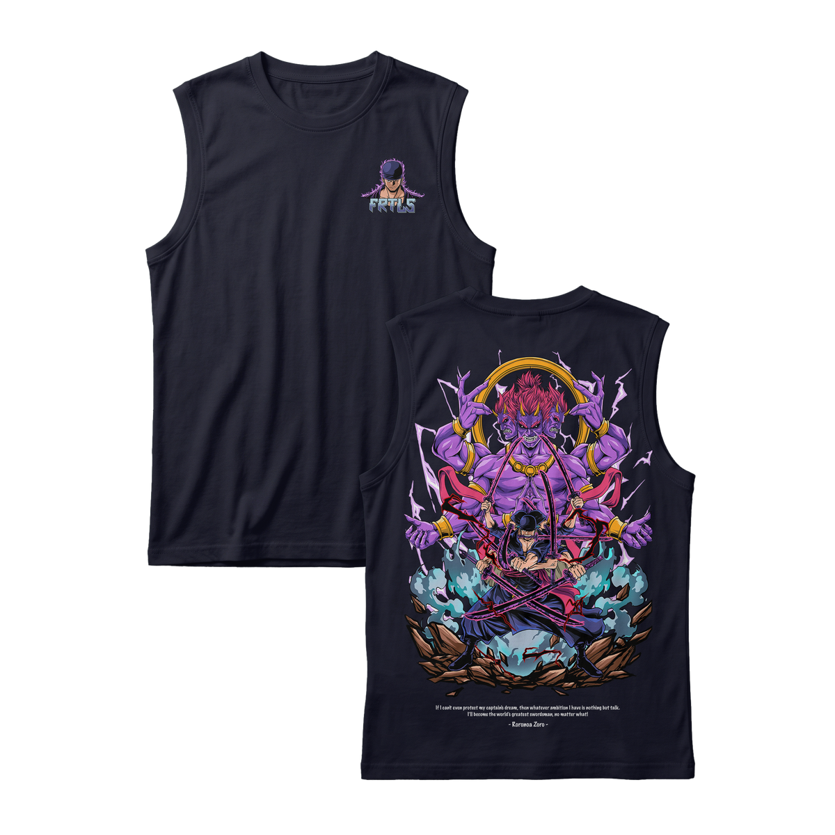 Anime One Piece Roronoa Zoro Sleeveless - RZM002