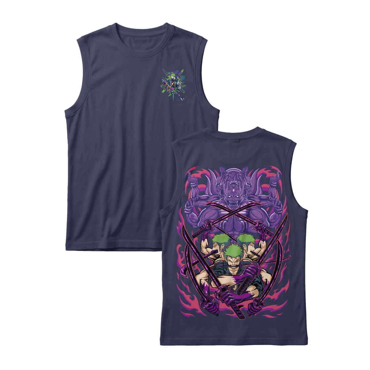 Anime One Piece Roronoa Zoro Sleeveless - RZM004