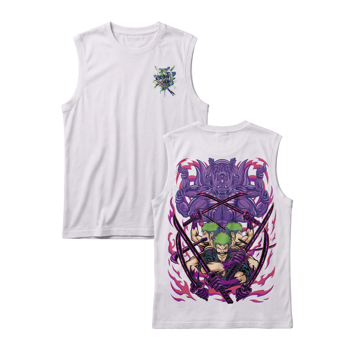 Anime One Piece Roronoa Zoro Sleeveless - RZM004