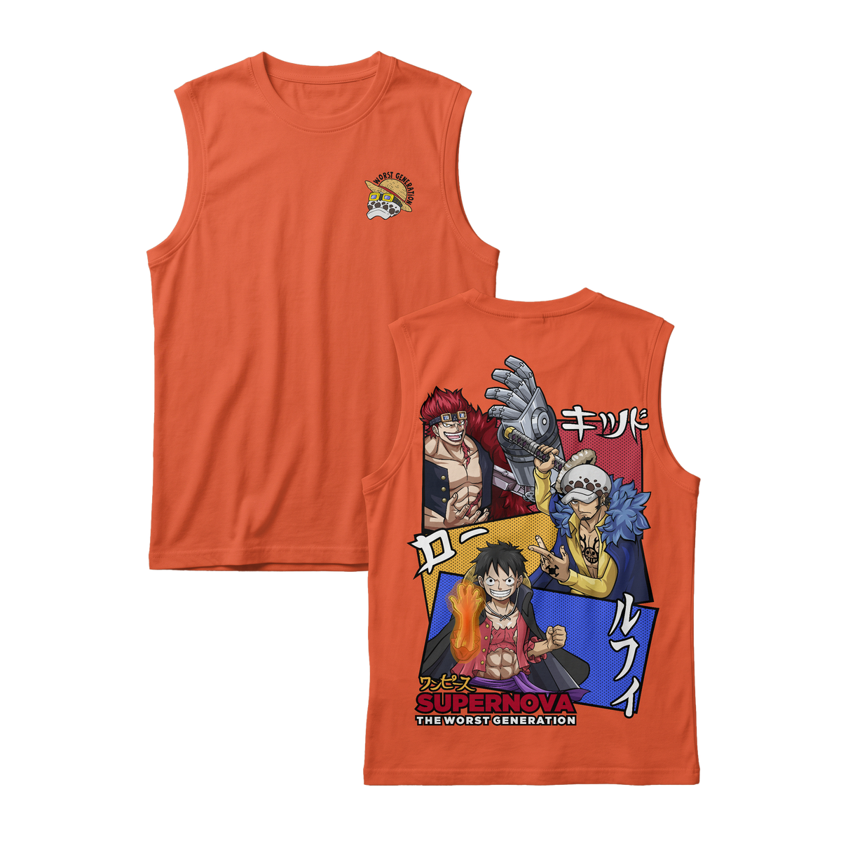 Anime One Piece Supernova The Worst Generation Sleeveless - RZM007