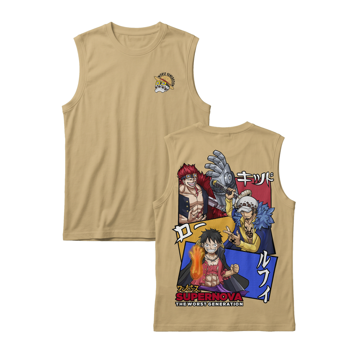 Anime One Piece Supernova The Worst Generation Sleeveless - RZM007